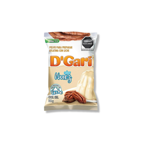 Gelatina D´Gari Leche Sabor Nuez 120gr.