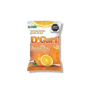 Gelatina D´Gari Agua Sabor Naranja 120gr.