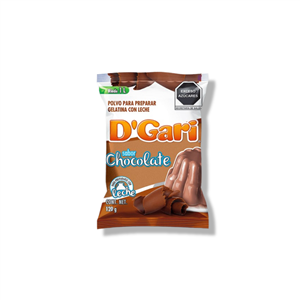 Gelatina D´Gari Leche Sabor Chocolate 120gr.