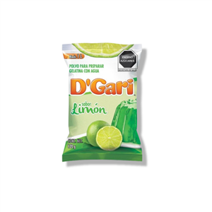 Gelatina D´Gari Agua Sabor Limón 120gr.